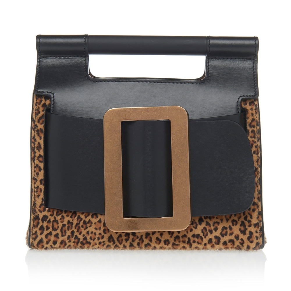 BOYY- Romeo Leopard-Print Calf Hair Clutch